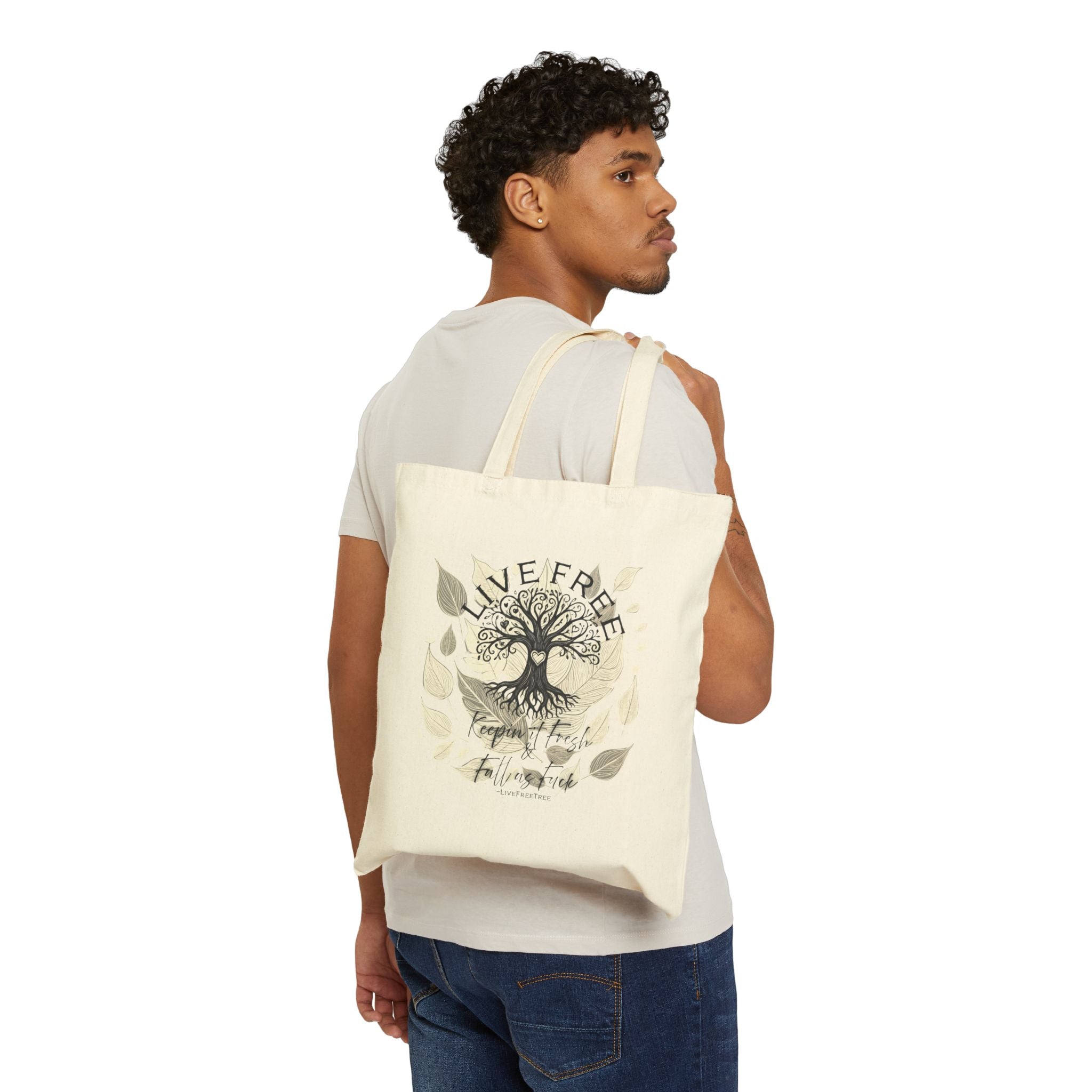 Canvas Tote Bag - Fun Seasonal 'Keeping it Fresh & Fall as F***' Design