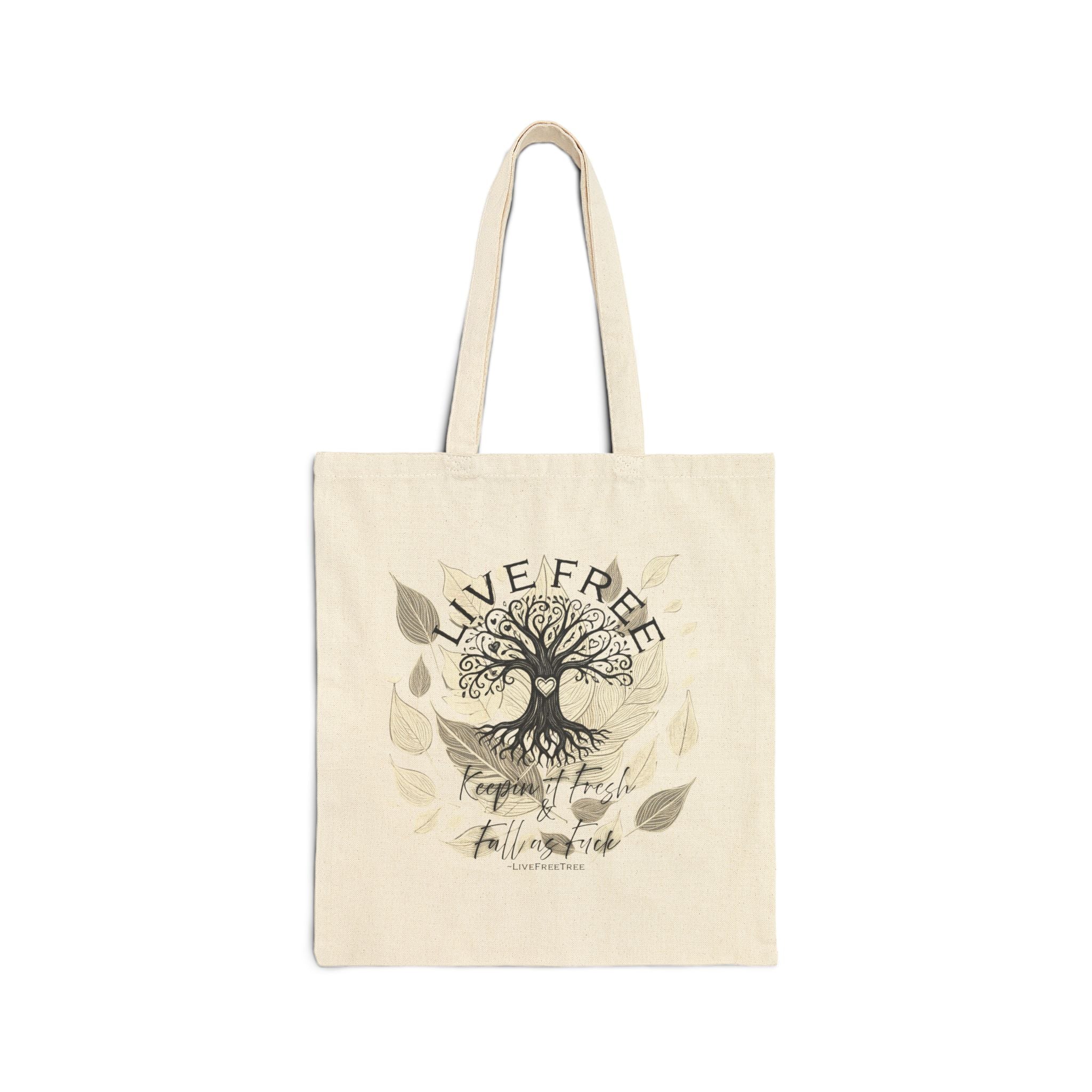 Canvas Tote Bag - Fun Seasonal 'Keeping it Fresh & Fall as F***' Design